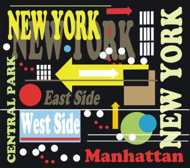 New York city işaretleri tasarım