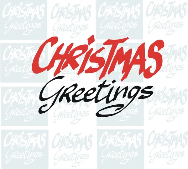 Lässige Weihnachtsgrüße Schriftzug auf sich wiederholendem Hintergrund. — Stockvektor