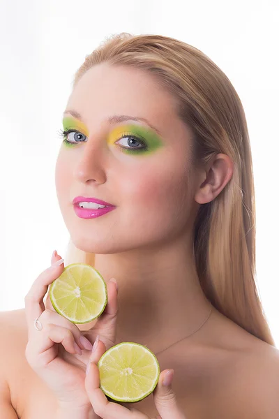 Model meets Lime — Stock Photo, Image