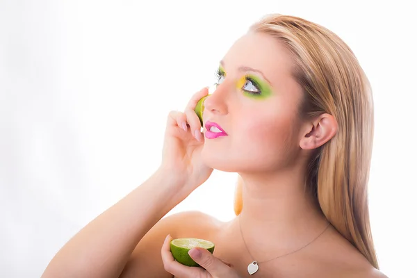Model meets Lime — Stock Photo, Image