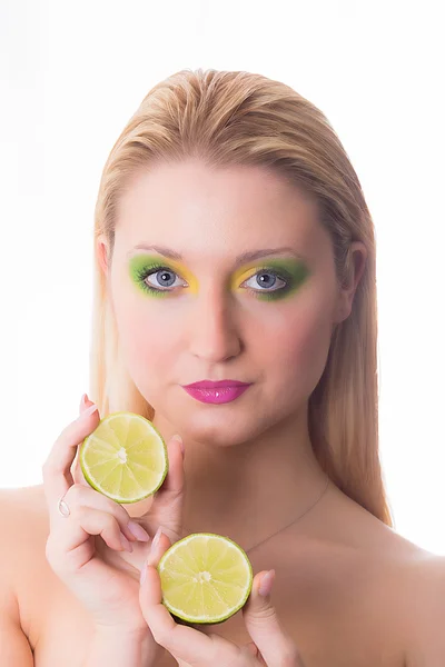 Model meets Lime — Stock Photo, Image