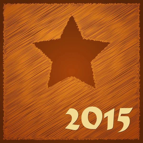 Joyeux noël heureuse étoile dorée 2015 — Image vectorielle