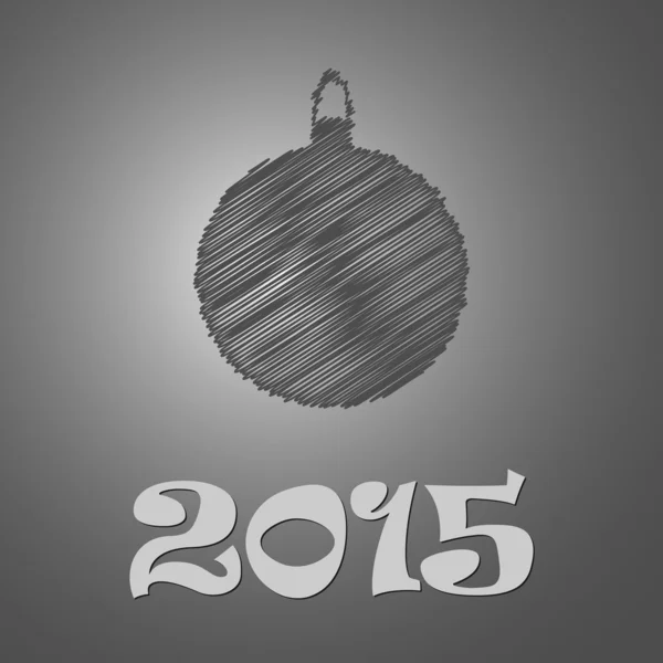 Feliz Navidad feliz bola 2015 — Vector de stock