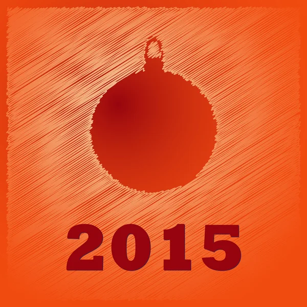 Merry christmas mutlu topu 2015 — Stok Vektör