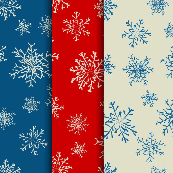 Winter background snowflakes collection — Stock Vector