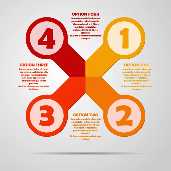 Color infografía texto plástico medio — Archivo Imágenes Vectoriales