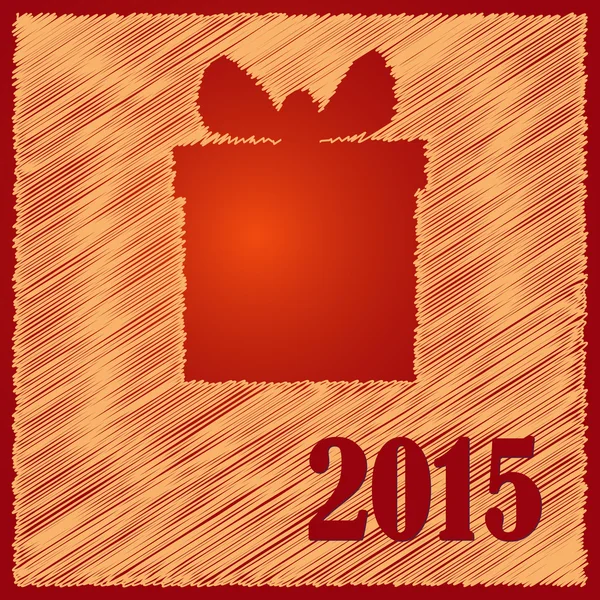 Joyeux Noël cadeau joyeux 2015 — Image vectorielle