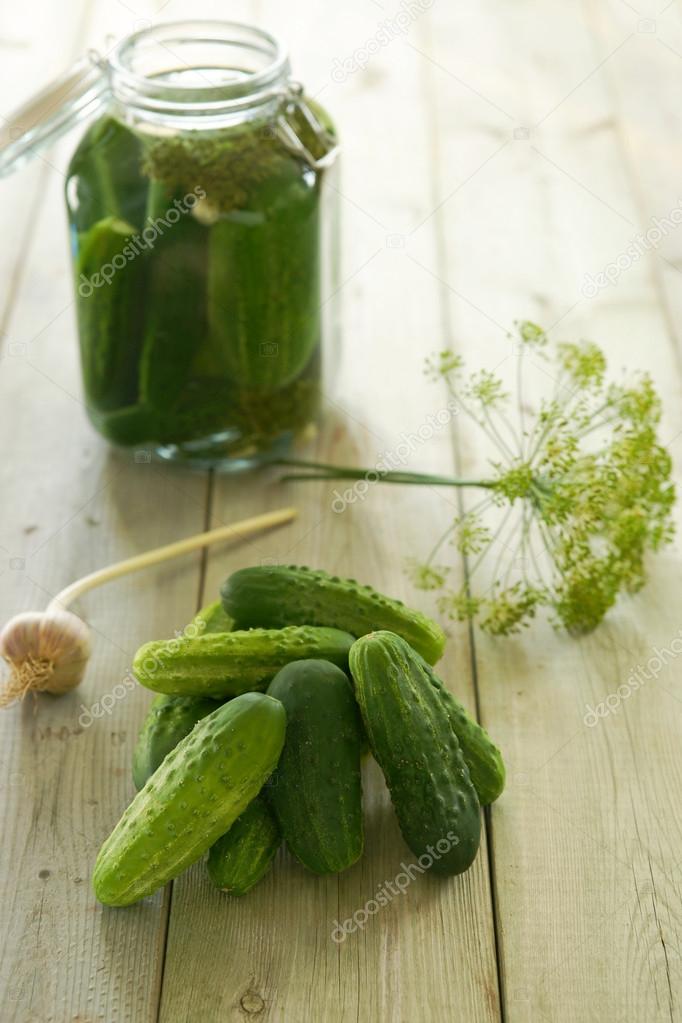 Homemade pickled cucumbers, pickles