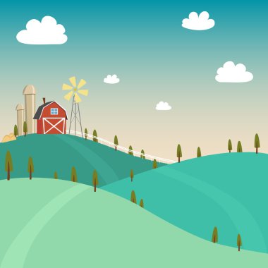 Çiftlik taze vintage tarzı vektör