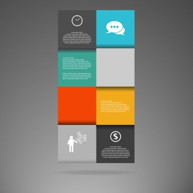 Vektör iş kare bilgi grafik düzeni
