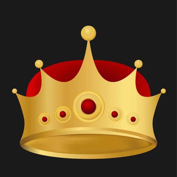 Vector de la corona del rey del oro en eps10 — Archivo Imágenes Vectoriales