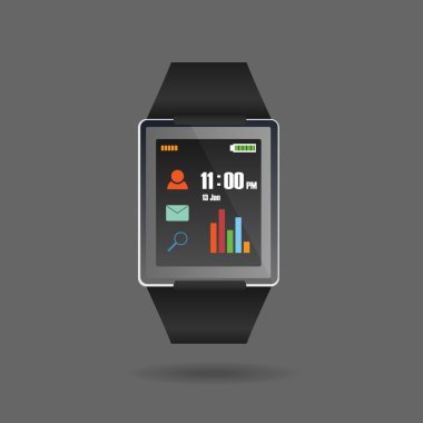 Smartwatch yeni teknoloji vektör