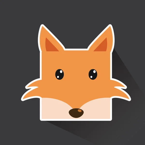 Fox vektörde etiket tarzı