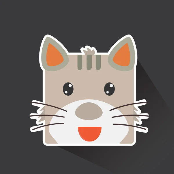 Kedi vektörde etiket tarzı