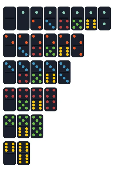 Vecteur de Domino mis en couleur tendance Illustration De Stock