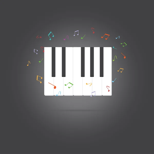 Vector of piano key .music — Stock Vector