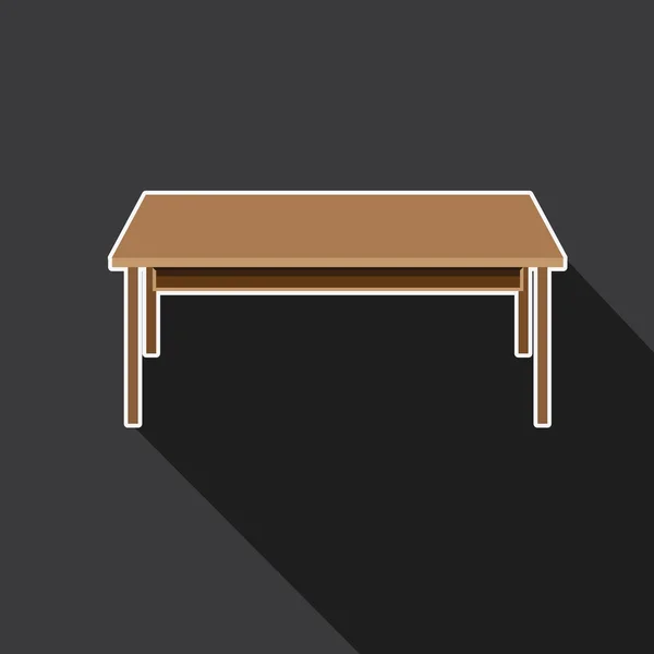 Bureau in lang schaduwstijl — Stockvector