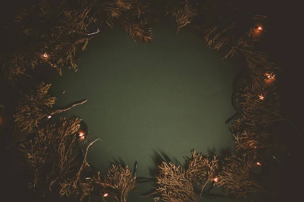 Огни Зеленом Фоне Высокое Качество Фото — стоковое фото