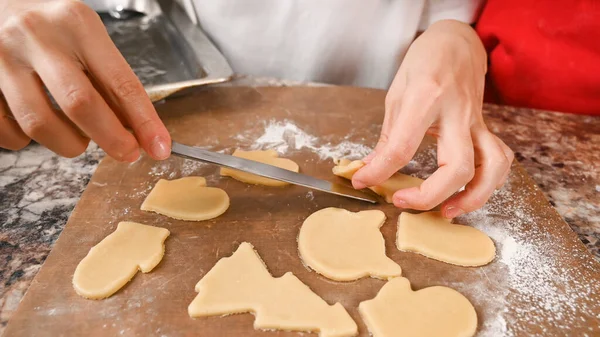 Las Galletas Navidad Están Listas Para Hornear Foto Alta Calidad —  Fotos de Stock