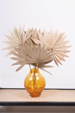 Vazodaki süslü kuru otlar. Yüksek kalite fotoğraf