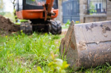 Kazı kovası. Kovanın üst görüntüsü. 