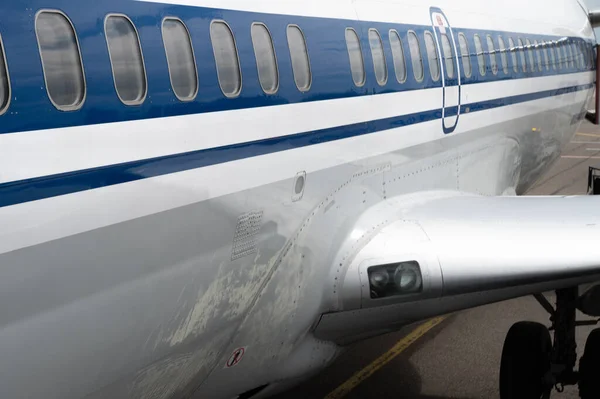 Minsk, Biélorussie - 5 juin 2021 : Gros plan sur l'avion de passagers — Photo