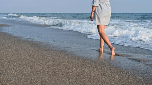 Pés Junto Mar — Fotografia de Stock