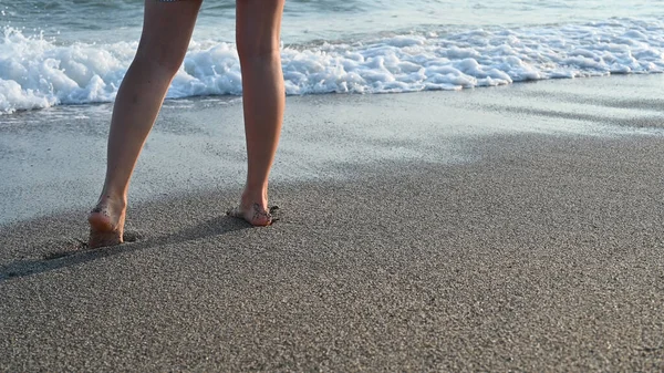 Pés Junto Mar — Fotografia de Stock