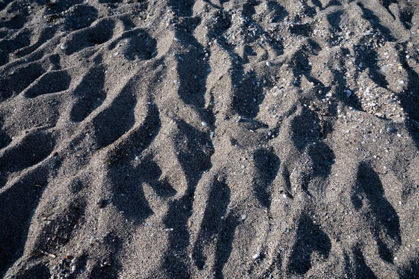 Písek Pláži Stíny Poblíž Moře — Stock fotografie