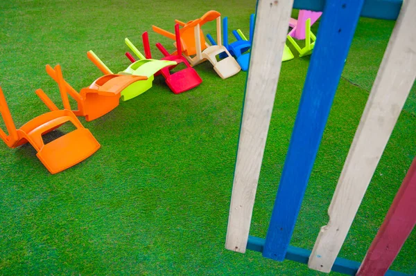 Upside Chairs Children Playground — Stock Photo, Image