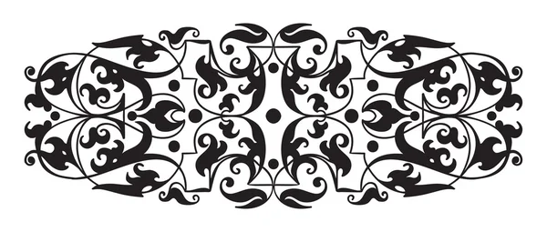 Elemento decorativo orientale. Zentangle bianco e nero — Vettoriale Stock