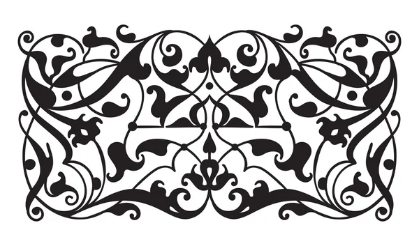 Elemento decorativo oriental. Zentangle preto e branco —  Vetores de Stock