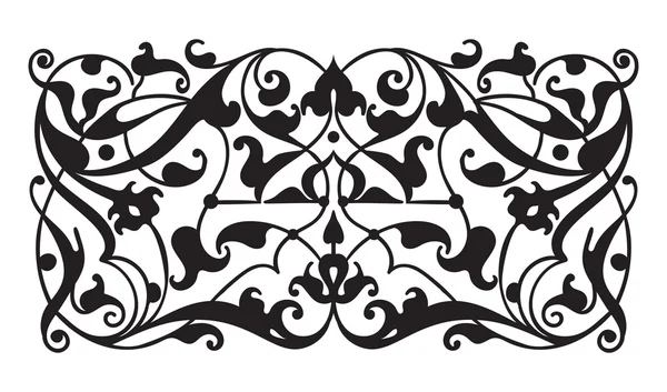 Elemento decorativo orientale. Zentangle bianco e nero — Vettoriale Stock