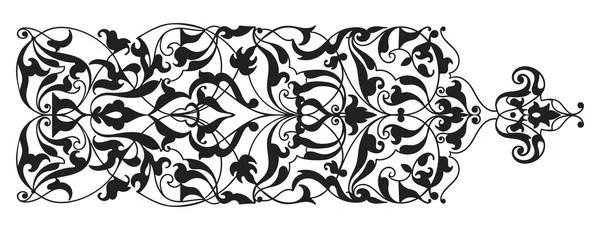 Oosterse decoratief element. Zentangle zwart-wit — Stockvector