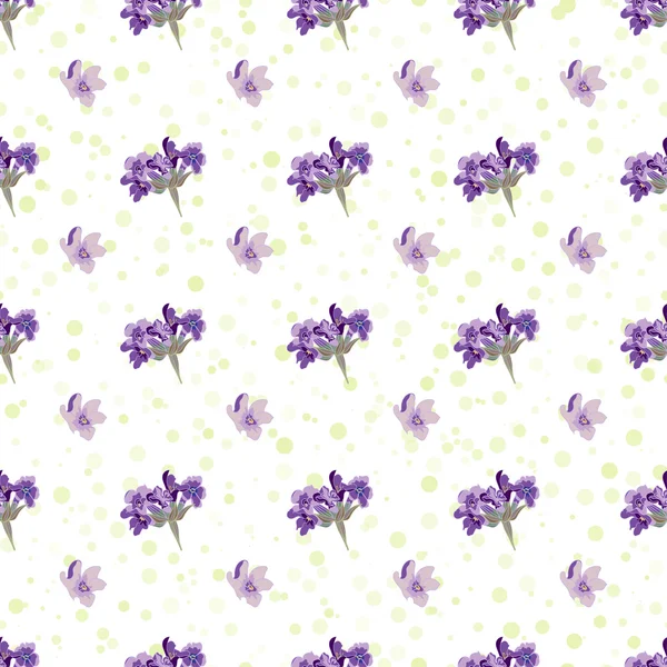 Seamless Lavender flowers background. Botanical illustration. — Stock Vector
