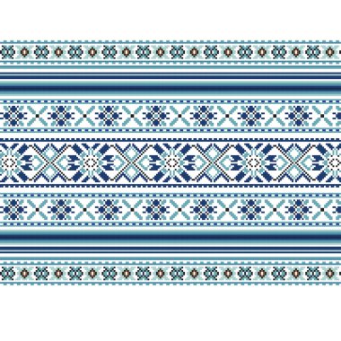 Etnik süs arka plan mavi ve kahverengi renkleri