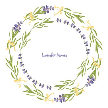 Menekşe lavanta desenlerini dekoratif tasarım, düğün kartı, davetiye, seyahat flayer için beyaz zemin üzerinde izole edilmiş sulu boya şeklinde ayarlayın. Botanik illüstrasyon