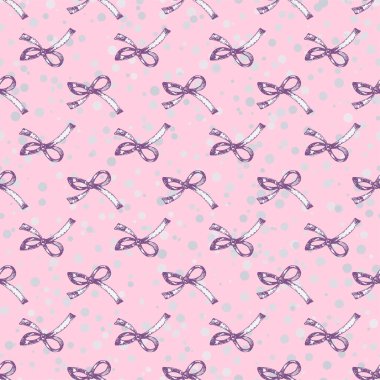 Elle çizilmiş, kusursuz desenli şirin lavanta çiçeği buketleri. France Provence romantik tasarım konsepti için eski tarz, kırsal dijital kağıt. Doğal lavanta Vintage vektörü