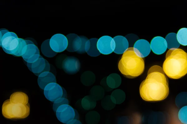 Gece şehir sokak ışıkları. Soyut dairesel bokeh arka plan — Stok fotoğraf