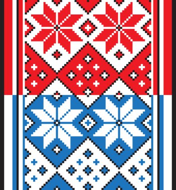 Beyaz Rusya etnik süsleme, seamless modeli. Vektör çizim