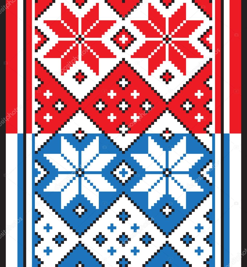 Belorussian ethnic ornament, seamless pattern. Vector illustration