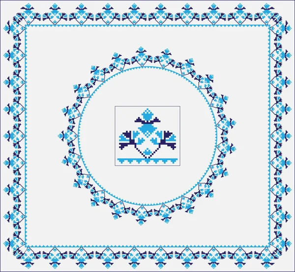 民族飾りパターン ブラシのセットです。ベクトル図 — ストックベクタ