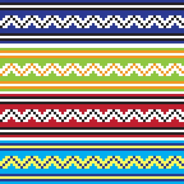 Набор этнических орнаментов рисунка в разных цветах. Векторная иллюстрация — стоковый вектор