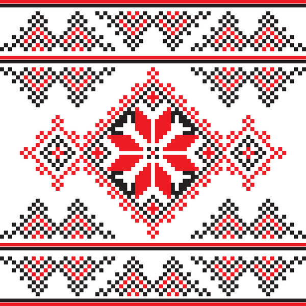 Набор этнических орнаментов рисунка в разных цветах. Векторная иллюстрация
