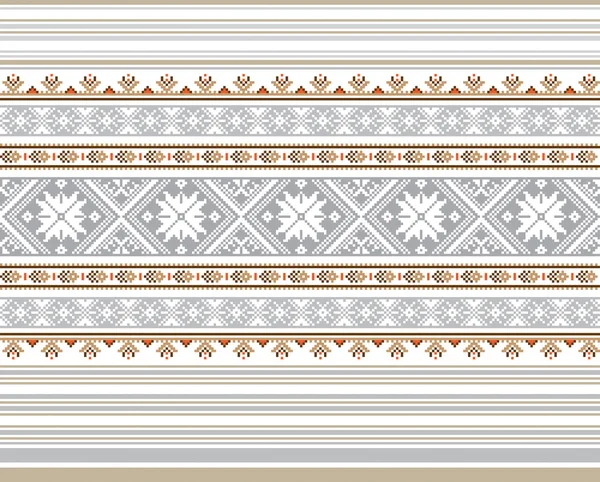 異なる色の民族装飾パターンのセットです。ベクトル図 — ストックベクタ