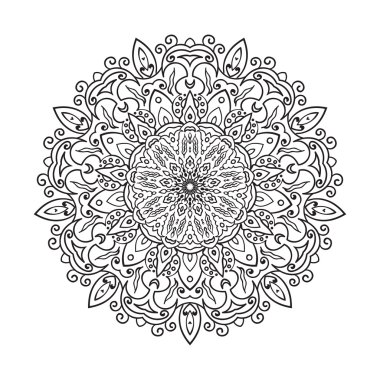 El çizim zentangle mandala öğesi