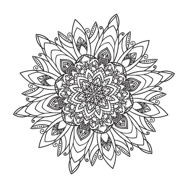 핸드 드로잉 zentangle 만다라 요소 — 스톡 벡터