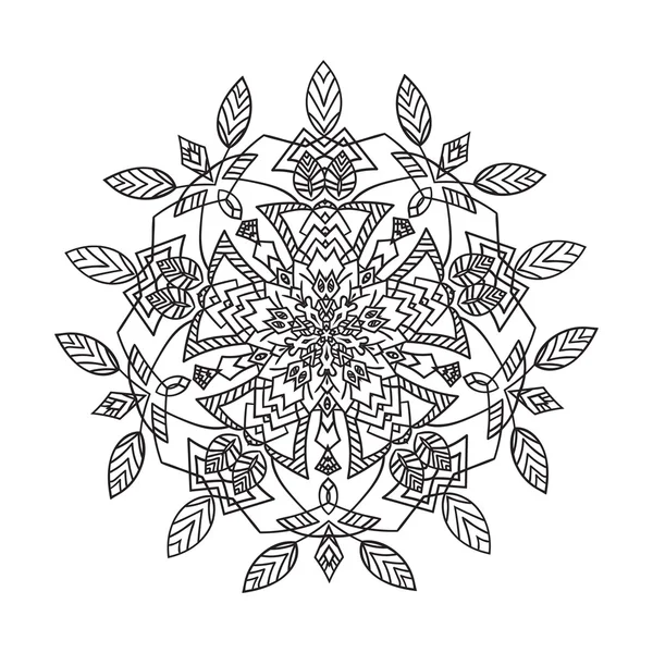 Hand-tekening zentangle mandala element — Stockvector