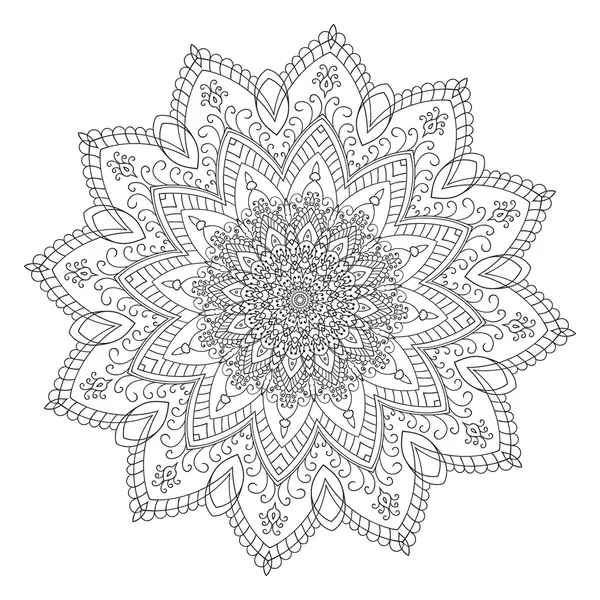 Desenho à mão zentangle mandala elemento —  Vetores de Stock