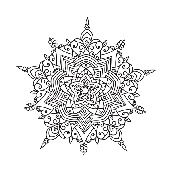 Dessin à la main élément mandala zentangle — Image vectorielle